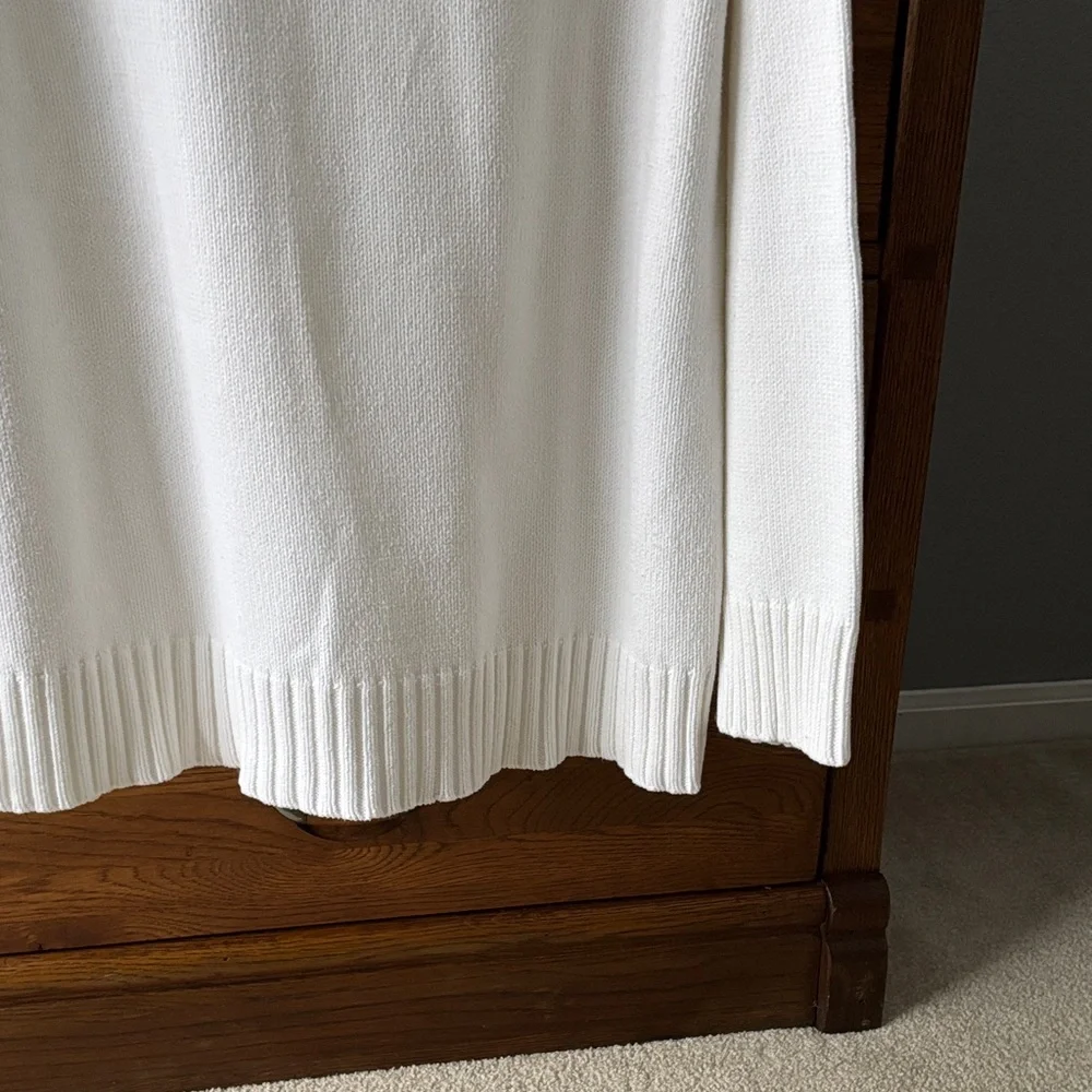 Liz Claiborne Women's Sweater. Boat Neck Style Cream Size Large - Picture 4 of 6